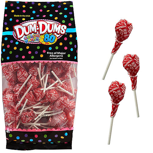 Nav Item for Red Dum Dums Lollipops 80pc Image #1