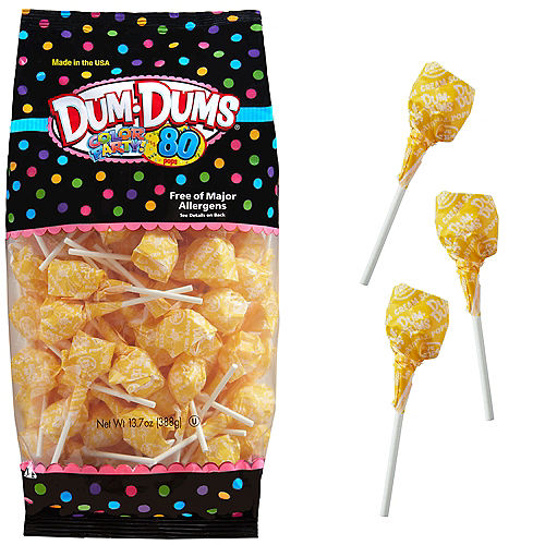 Nav Item for Yellow Dum Dums Lollipops 80pc Image #1