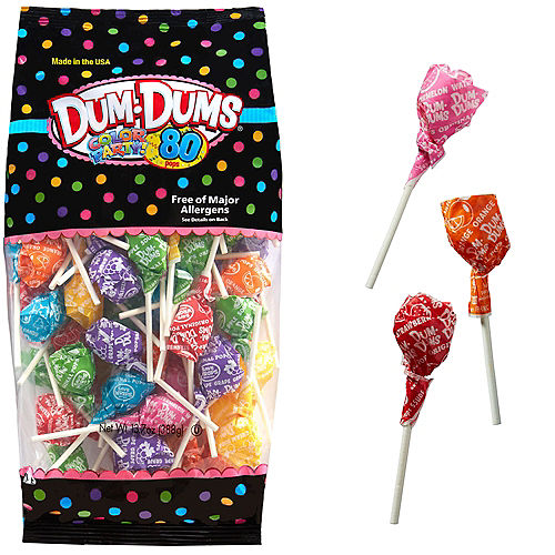 Rainbow Dum Dums Lollipops 80pc Image #1