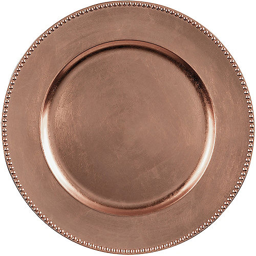 Rose Gold Plastic Charger Image #1
