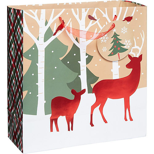Reindeer Crossing Kraft Gift Bag Image #1
