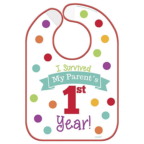 Nav Item for Surviving Parent's 1st Year Birthday Bib Image #1