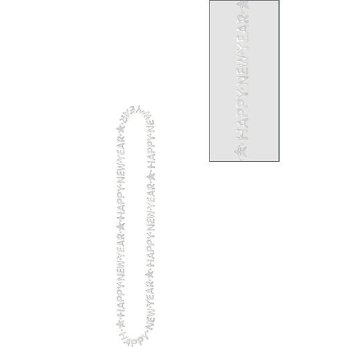 Nav Item for Silver Happy New Year Bead Necklace Image #1