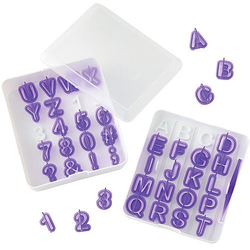 Wilton Alphabet & Number Fondant Cut-Outs Set 42pc Image #1