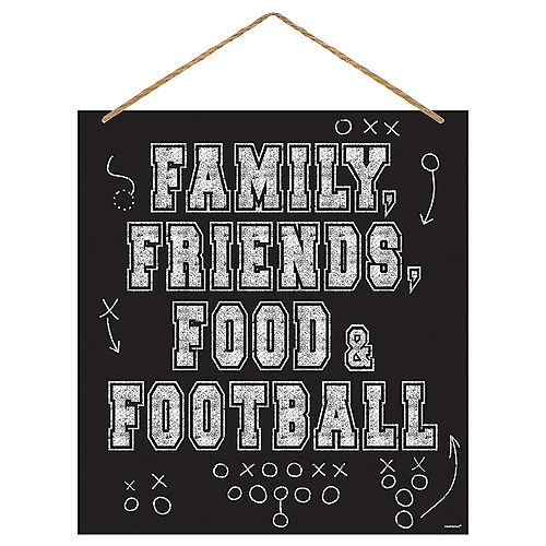 Family, Friends, Food & Football Sign Image #1