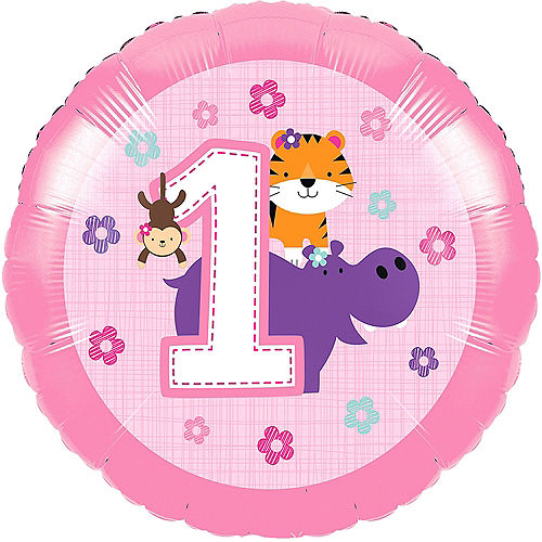 Nav Item for Pink One is Fun 1st Birthday Balloon Image #1