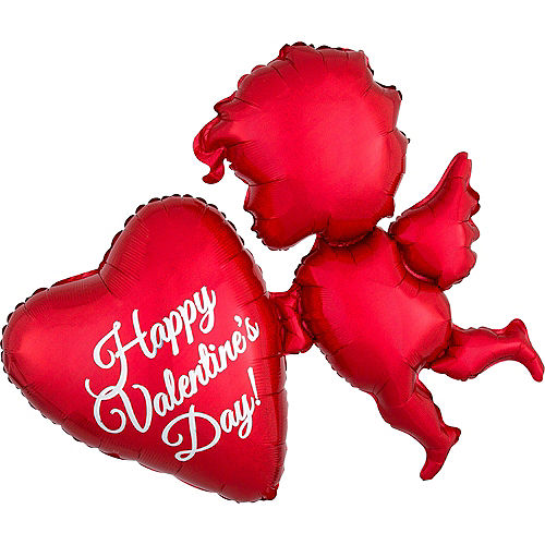 Nav Item for Giant Cupid Happy Valentine's Day Balloon, 34in Image #1