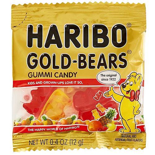 Haribo Goldbears Gummi Bear Pouches Bag, 21pc - Lemon, Orange, Pineapple, Raspberry & Strawberry Image #2