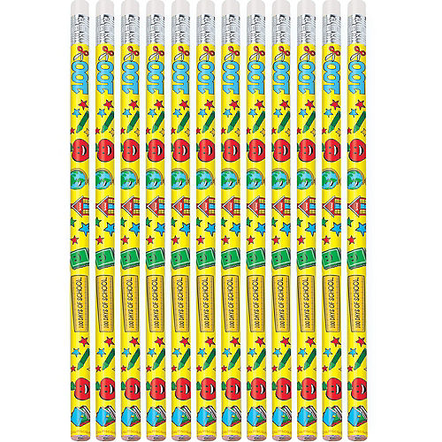 100th Day of School Pencils 12ct Image #1