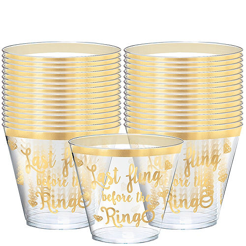 Nav Item for Metallic Bachelorette Party Plastic Cups 30ct Image #1