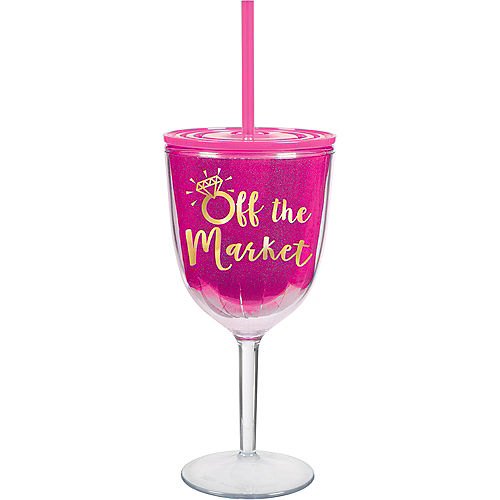 Nav Item for Glitter Pink Off The Market Wine Tumbler with Straw Image #1