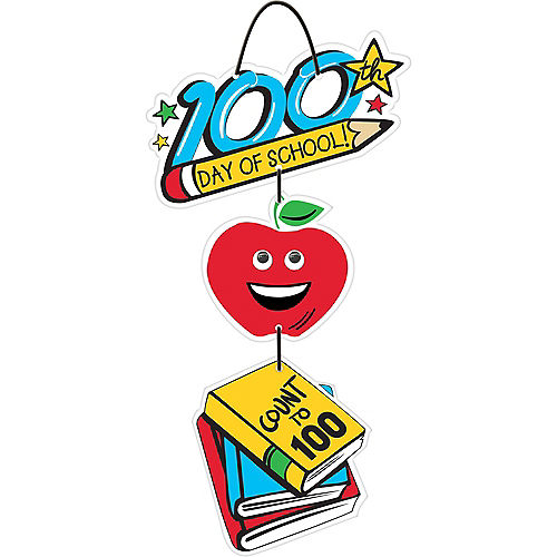 100th Day of School Stacked Sign Image #1