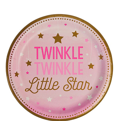 Nav Item for Pink Twinkle Twinkle Little Star Dessert Plates 8ct Image #1