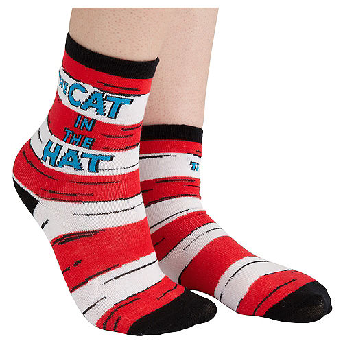 Adult Cat in the Hat Crew Socks - Dr. Seuss Image #1