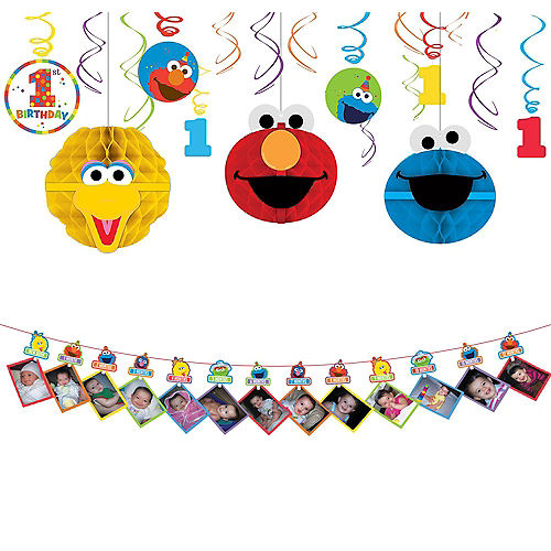 1st Birthday Elmo Decorating Kit Image #1