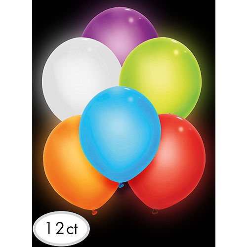 Illooms Light-Up Assorted Color LED Balloons 12ct, 9in Image #3