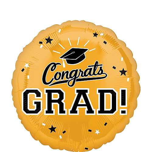 Gold Congrats Grad Balloon Image #1