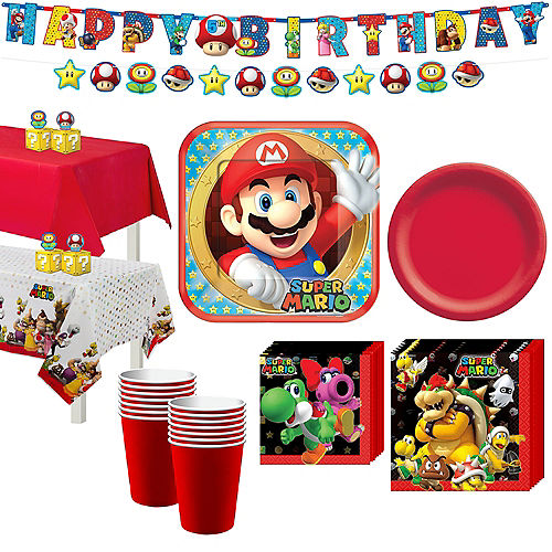 Nav Item for Super Mario Tableware Party Kit for 16 Guests Image #1