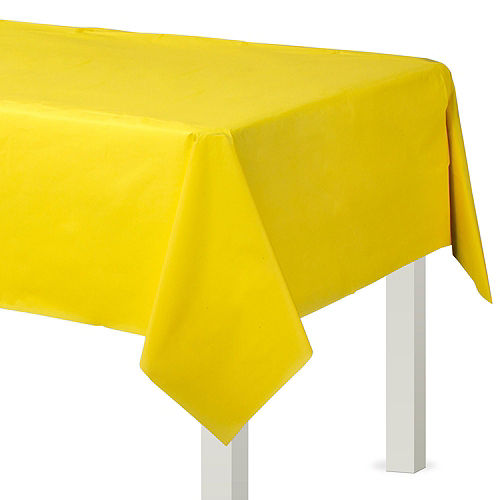 Sunshine Yellow Plastic Tableware Kit for 50 Guests Image #6