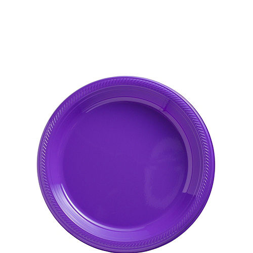 Purple Plastic Tableware Kit for 50 Guests Image #2