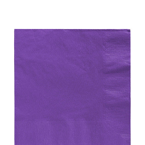 Purple Plastic Tableware Kit for 50 Guests Image #4