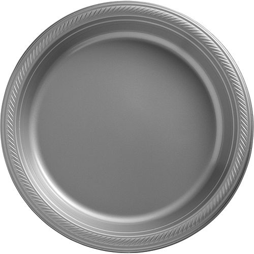 Silver Plastic Tableware Kit for 50 Guests Image #3