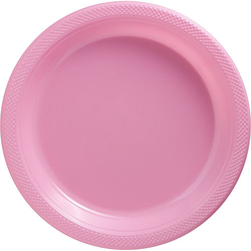 New Pink Plastic Tableware Kit for 50 Guests Image #3