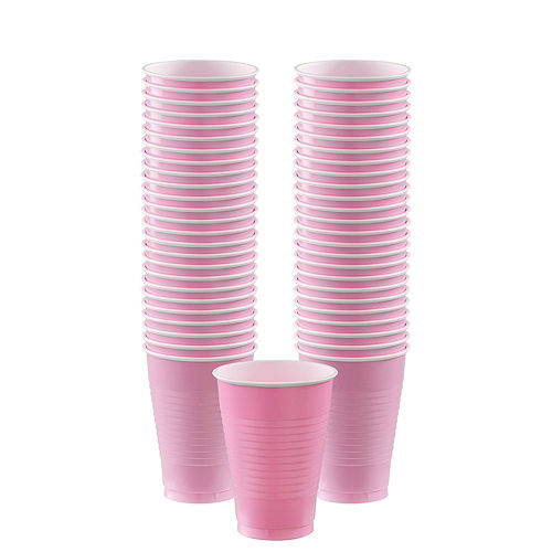 New Pink Plastic Tableware Kit for 50 Guests Image #5