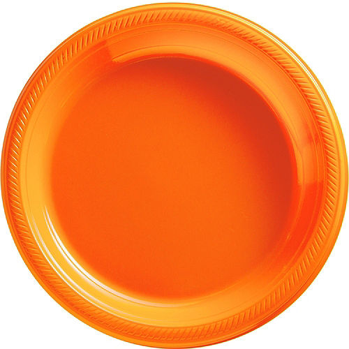 Orange Plastic Tableware Kit for 50 Guests Image #3