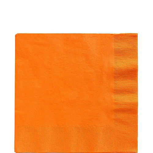 Orange Plastic Tableware Kit for 50 Guests Image #4