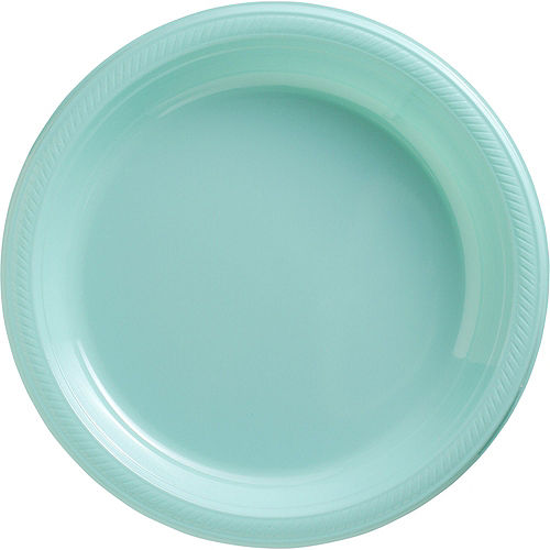 Robin's Egg Blue Plastic Tableware Kit for 50 Guests Image #3
