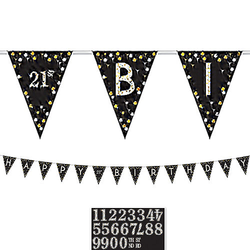 Sparkling Celebration Birthday Pennant Banner Kit Image #1