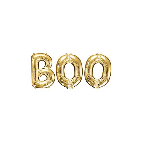 Nav Item for 34in Gold Boo Letter Balloon Kit Image #1