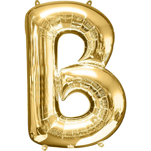 34in Gold Boo Letter Balloon Kit Image #2