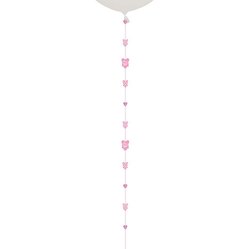 Pink Baby Shower Balloon Tail 6ft Image #1