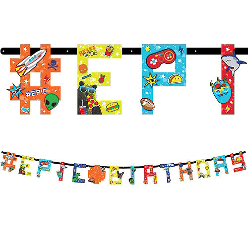 Epic Party Birthday Banner Kit Image #1