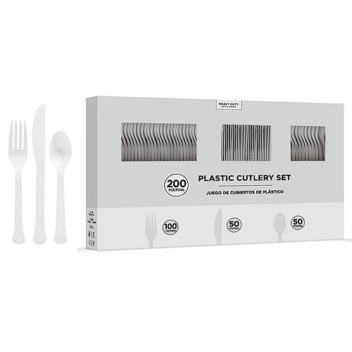 CLEAR Plastic Tableware Kit for 50 Guests Image #7
