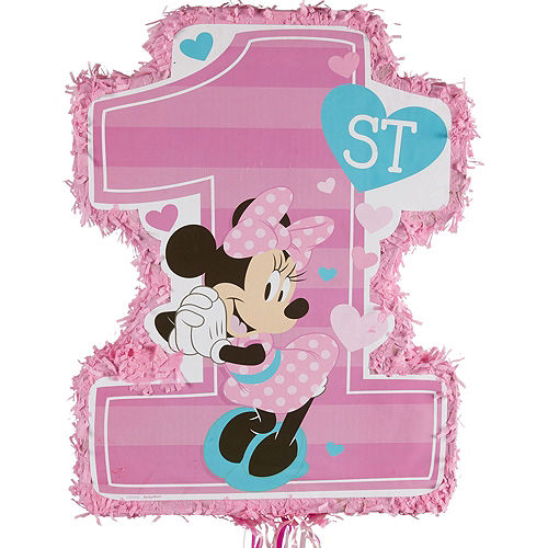 1st Birthday Minnie Mouse Pinata Kit with Candy & Favors Image #2