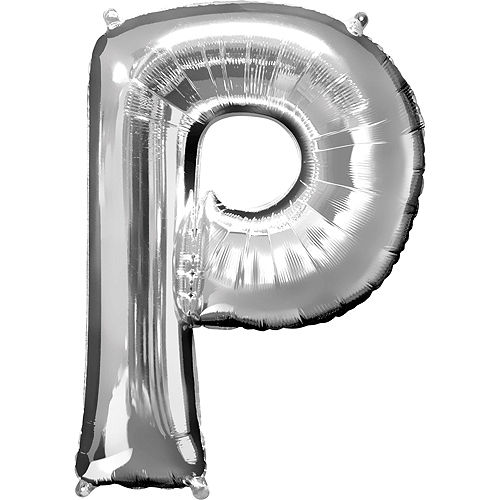 Giant Silver Party Letter Balloon Kit 6pc Image #4