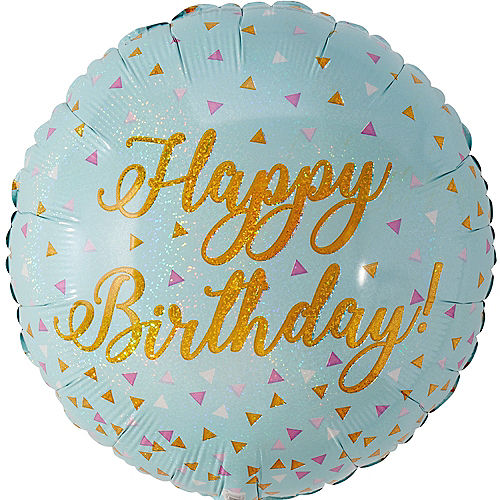 Nav Item for Prismatic Confetti Happy Birthday Balloon Image #1