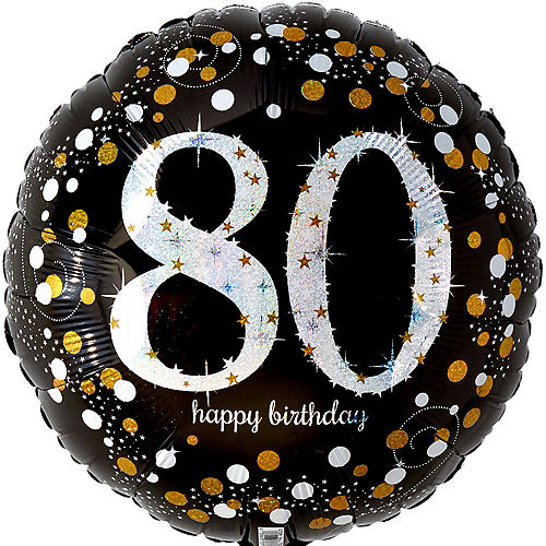 Nav Item for Prismatic 80th Birthday Balloon 17 1/2in - Sparkling Celebration Image #1