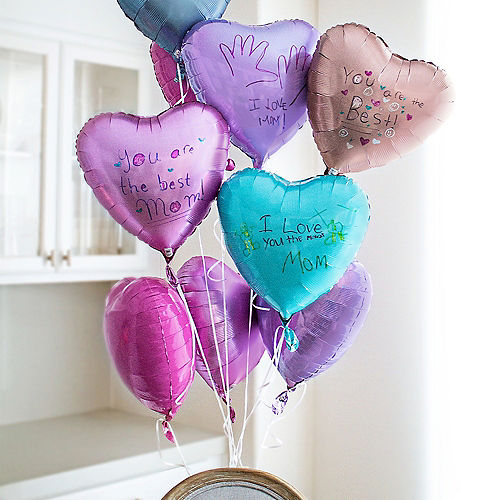 Nav Item for 17in Silver Satin Heart Balloon Image #2
