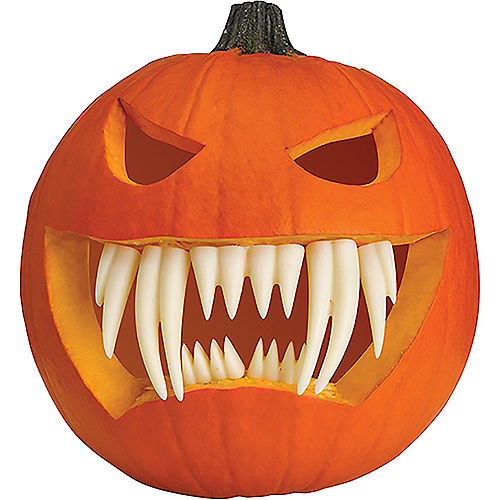 Glow-In-The-Dark Pumpkin Buck Teeth 7pc Image #3