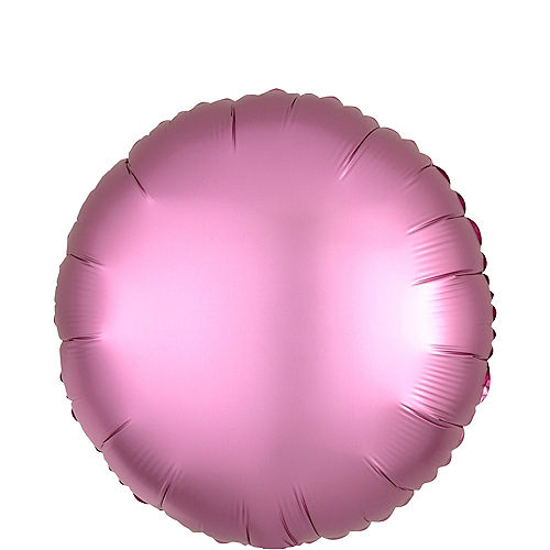 Nav Item for Pink Satin Round Balloon, 17in Image #1