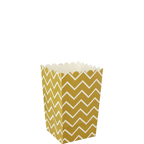 Nav Item for Mini Gold Chevron Popcorn Treat Boxes 6ct Image #1