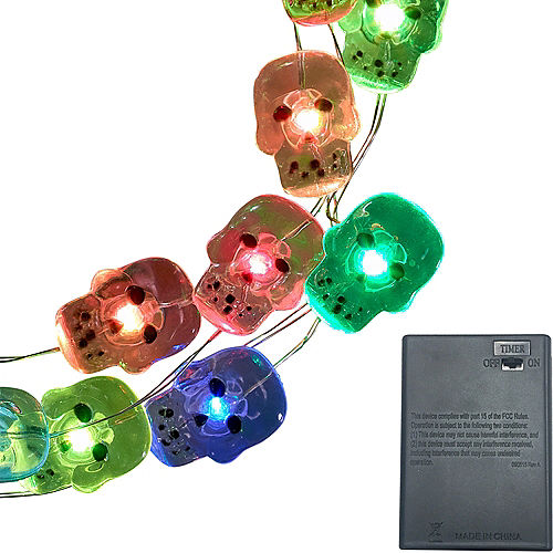 Nav Item for Colorful Skull String Lights Image #4