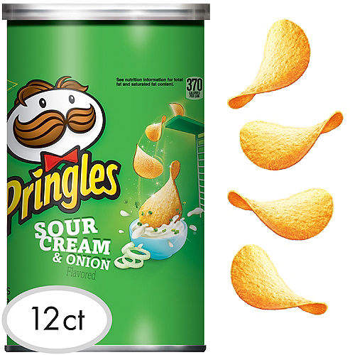 Pringles Sour Cream & Onion Potato Crisps 12ct Image #1