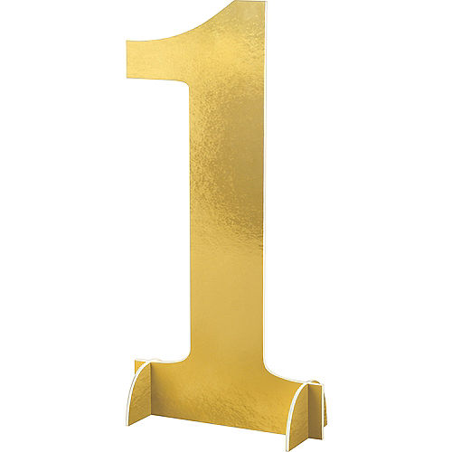 Nav Item for Giant Metallic Gold Number 1 Sign Image #1