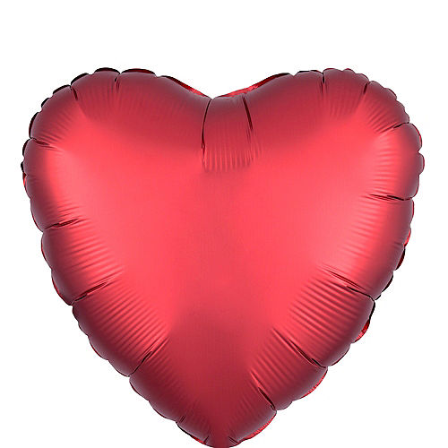 17in Red Satin Heart Balloon Image #1