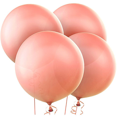 Rose Gold Pearl Balloons 4ct, 24in Image #1